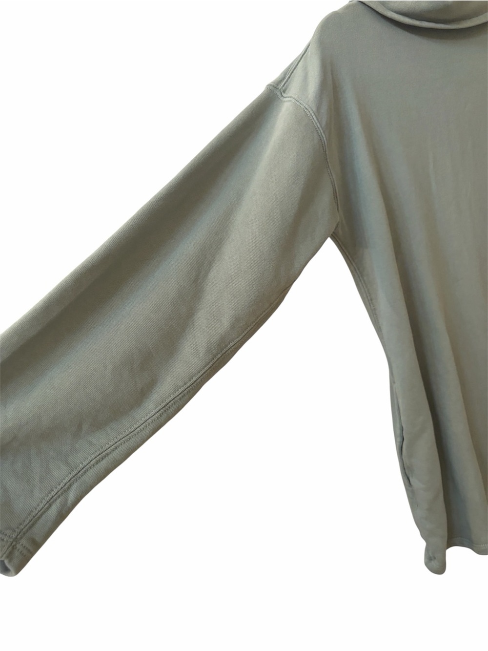 J. CREW Quarter zip sweatshirt pullover oversize sage green XXS - Picture 3 of 6